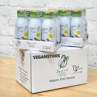 น้ำปลาเจ (ยกลัง/ครึ่งลัง) น้ำปลาวีแกน ตราปลาหมึก(Vegan Fish Sauce 6&12 bottles)
