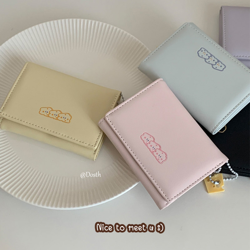ร้านไทย กระเป๋าสตางค์ใบสั้นน่ารัก Cheese ชีส สำหรับผู้หญิง ใส่บัตรได้ กระเป๋าสตางค์ใบสั้น