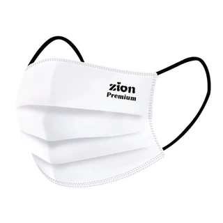 [ 1 กล่อง 30 ชิ้น ]😷 Zion Mask⭐️หน้ากากอนามัย แบบหูสี ดำและน้ำเงิน จำนวน 30 ชิ้น