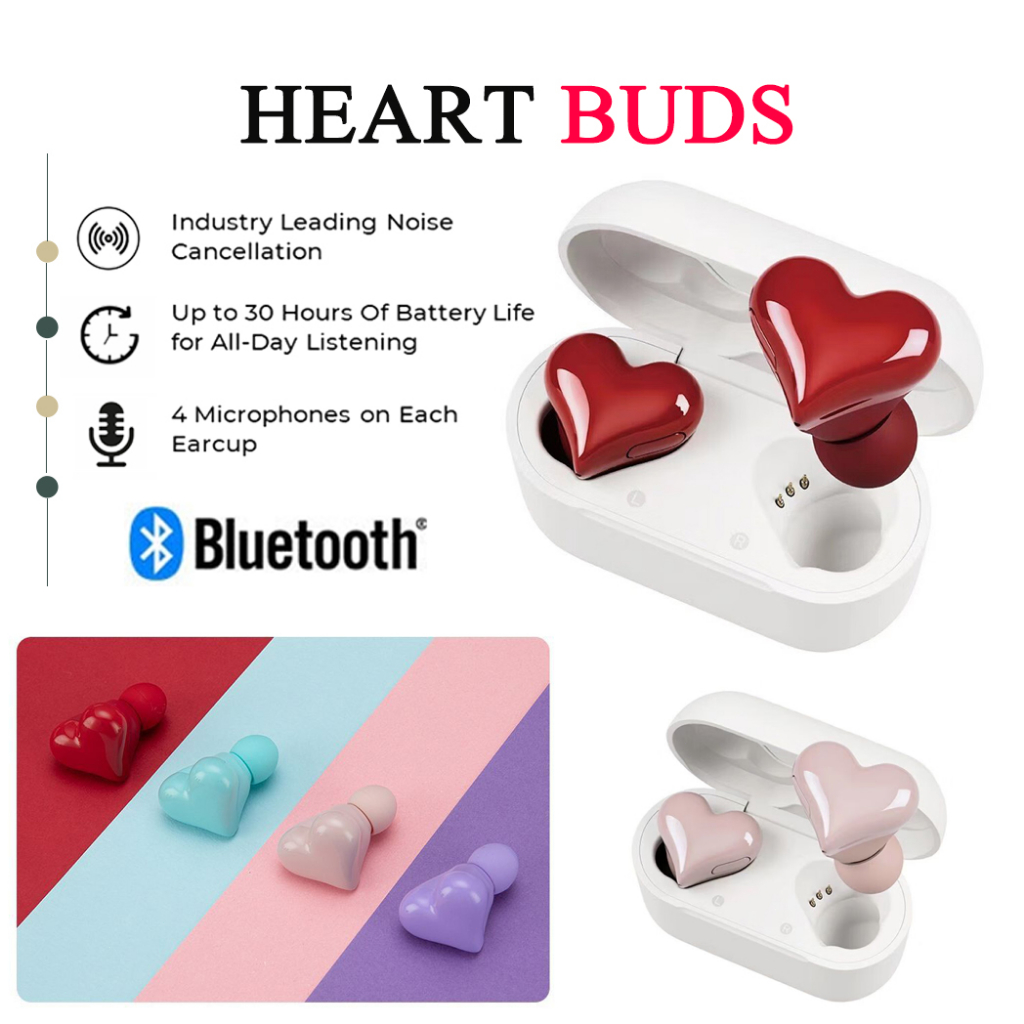 Heartbuds ต้นฉบับ TWS Bluetooth Earphones Wireless Sports BT Earbuds for Women