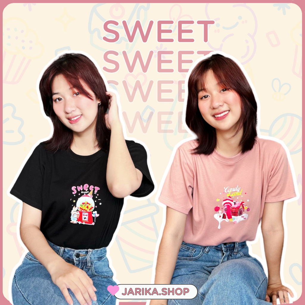 Jarikashop - เสื้อยืดลาย SWEET ( งานป้าย.. Jarika ) ( จ191 )