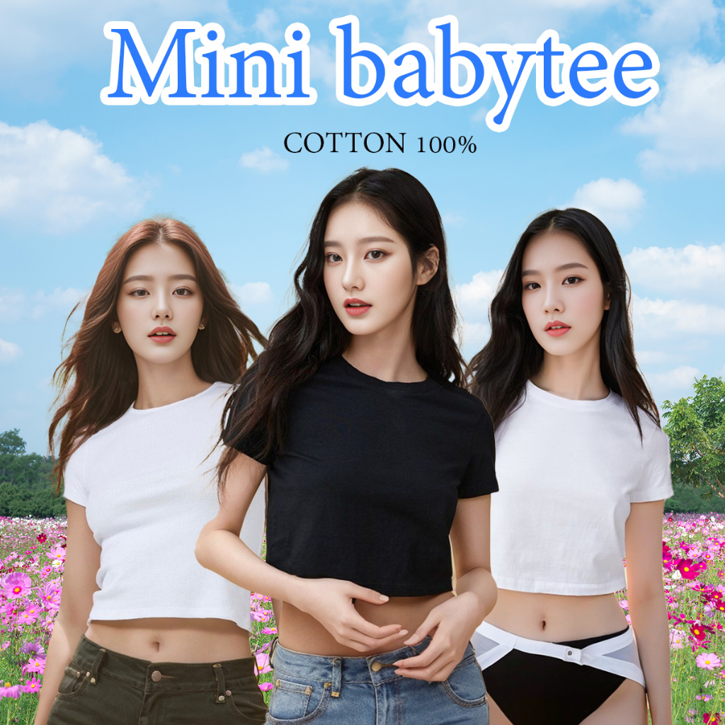 R.K.S. GARMENT   เสื้อครอปมินิเบบี้ที Cotton 100%  Mini BabyTee