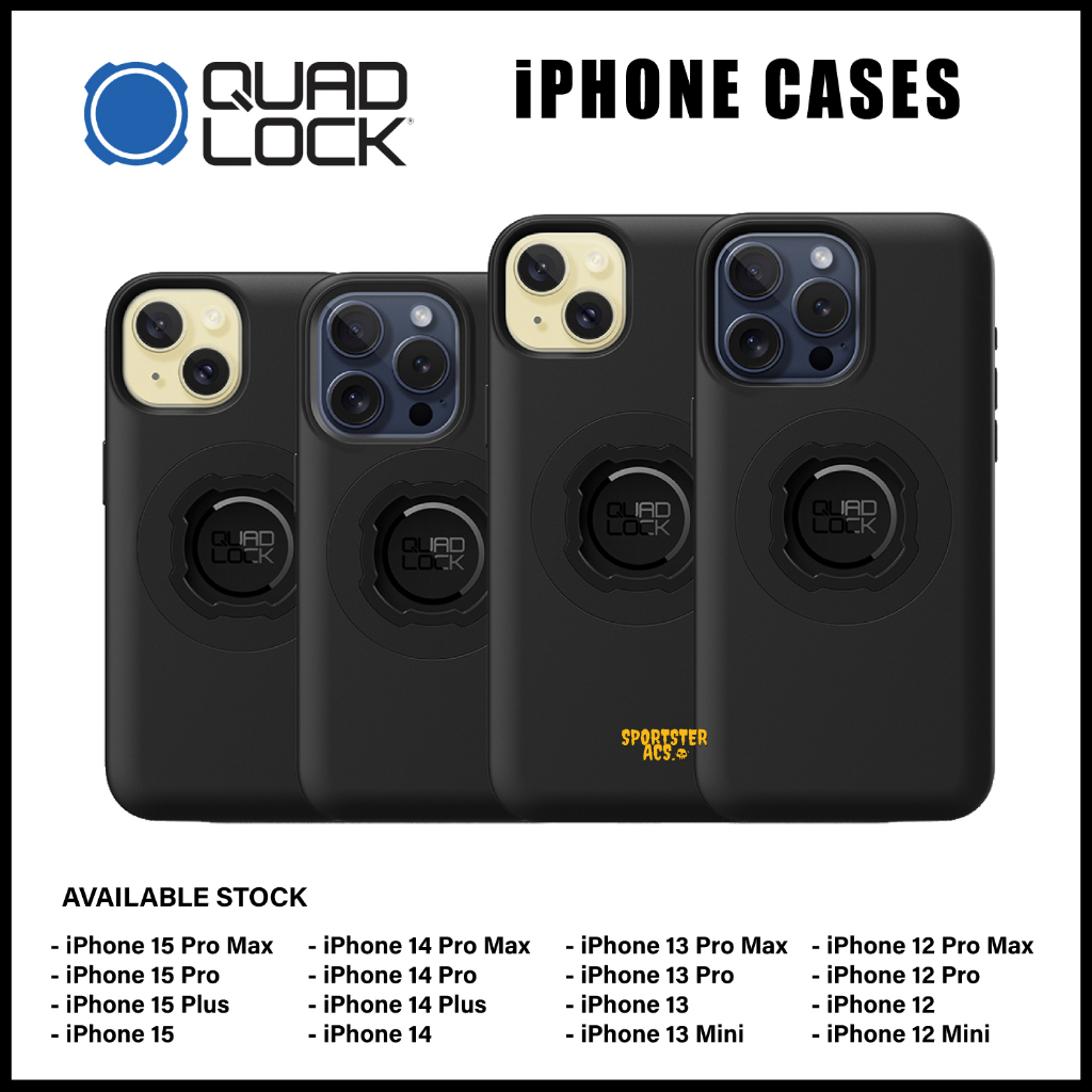 Quad Lock - เคสกันกระแทก iPhone Case 15 14 13 12 11 Pro Max Plus MAG