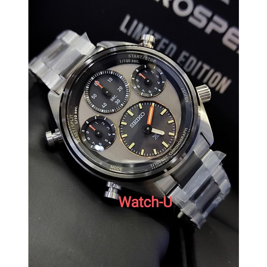 นาฬิกา Seiko Prospex Speedtimer 1/100 Sec Solar Chronograph รหัส SFJ005P1 SFJ005P SFJ005