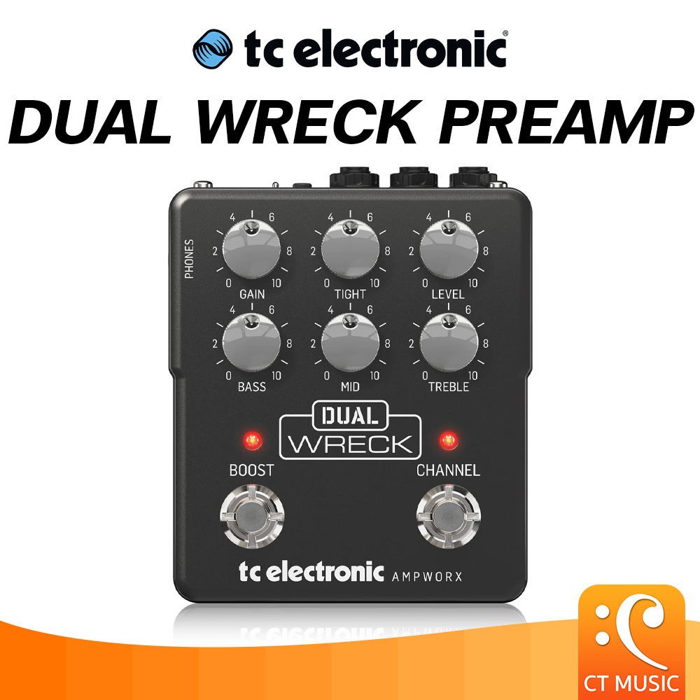 TC Electronic Dual Wreck Preamp ปรีแอมป์กีตาร์ 2 ช่อง พร้อมฟังก์ชัน Boost และ Celestion Cabinet Simulation