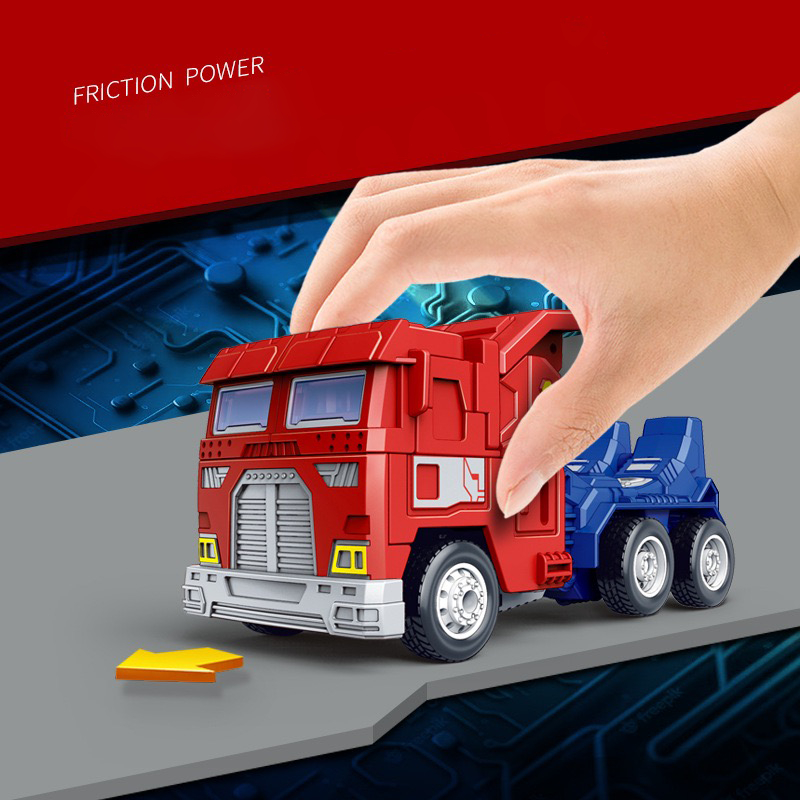 รถหุ่นยนต์แปลงร่าง รถบรรทุก Mecha Man ของเล่นเสริมการศึกษา 706 - รูปที่ 2