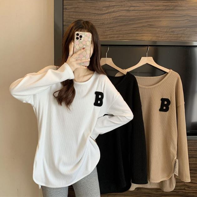 เสื้อแขนยาว แขนสั้น ลาย B ผ้าร้อง