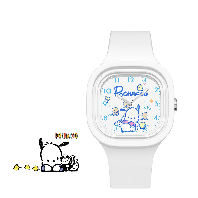 นาฬิกาข้อมือ sanrio ซานริโอ้ สายซิลิโคน ทรงสี่เหลี่ยม น่ารัก สวมได้ทั้งเด็กและผู้ใหญ่