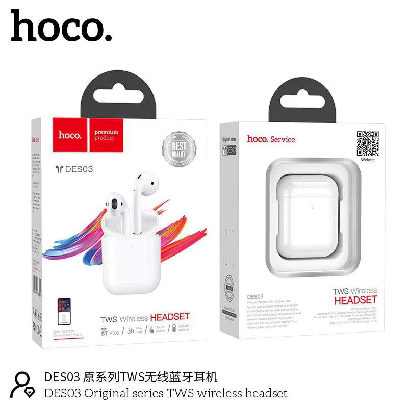 หูฟังบลูทูธไร้สาย HOCO DES03 Bluetooth Wireless headrest รุ่นใหม่ล่าสุด