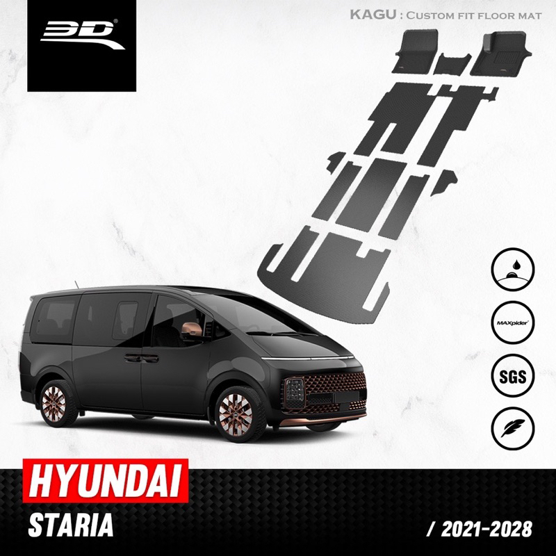 HYUNDAI พรมปูพื้นรถยนต์ HYUNDAI STARIA 2021-2028