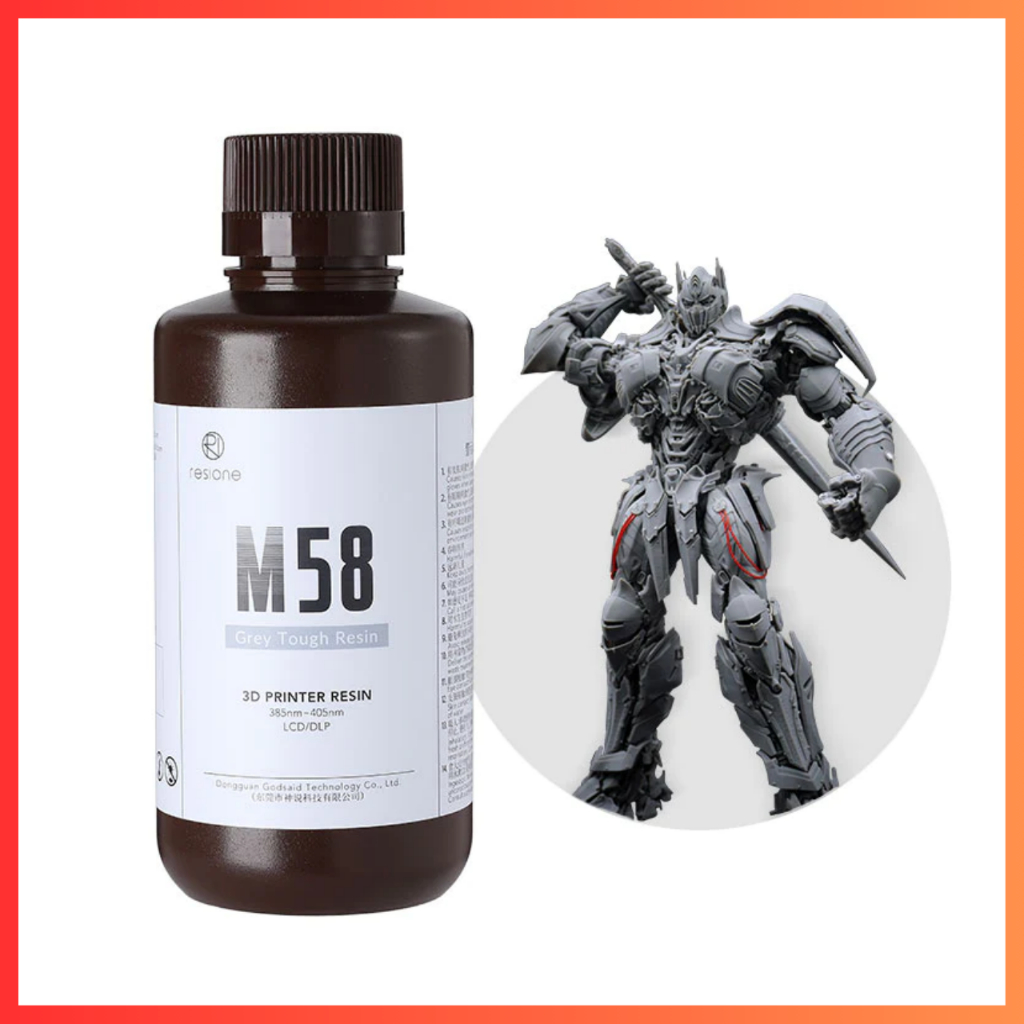 เรซิ่น พรีเมี่ยมยี่ห้อ Resione ชนิด Hard และ Tough รุ่น M58 สีเทาอ่อน1ลิตร