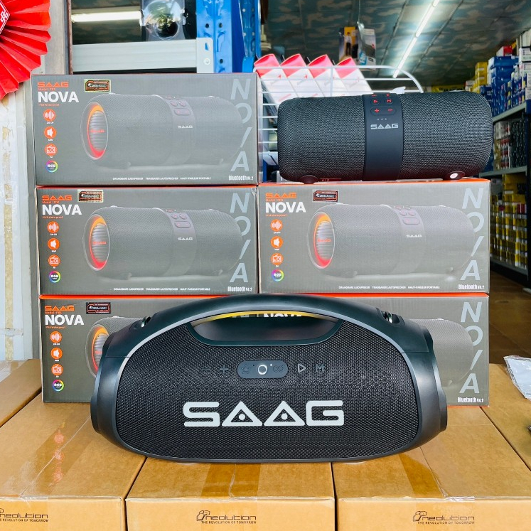 ลำโพงบลูธูท SAAG รุ่น STORM-ES244A(กันน้ำ,ไฟRGB)เสียงดี เบสหนัก  ประกัน1ปี