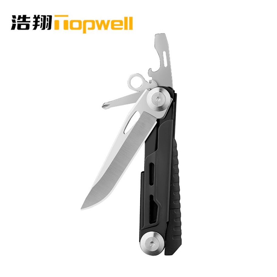 EDC multitool มีดไขควงพร้อมล็อคความปลอดภัยเครื่องมือดำรงชีพกลางแจ้งแบบพกพา