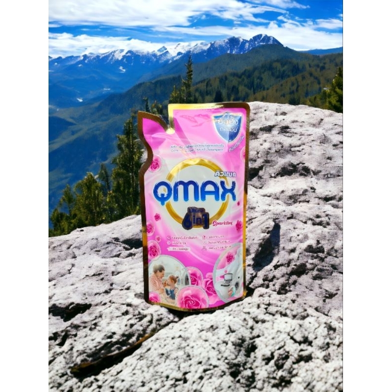 น้ำยาซักผ้าสีชมพู "QMAX" สูตรเข้มข้นระดับ PREMIUM 6in1 (ของแท้) 25 บาท