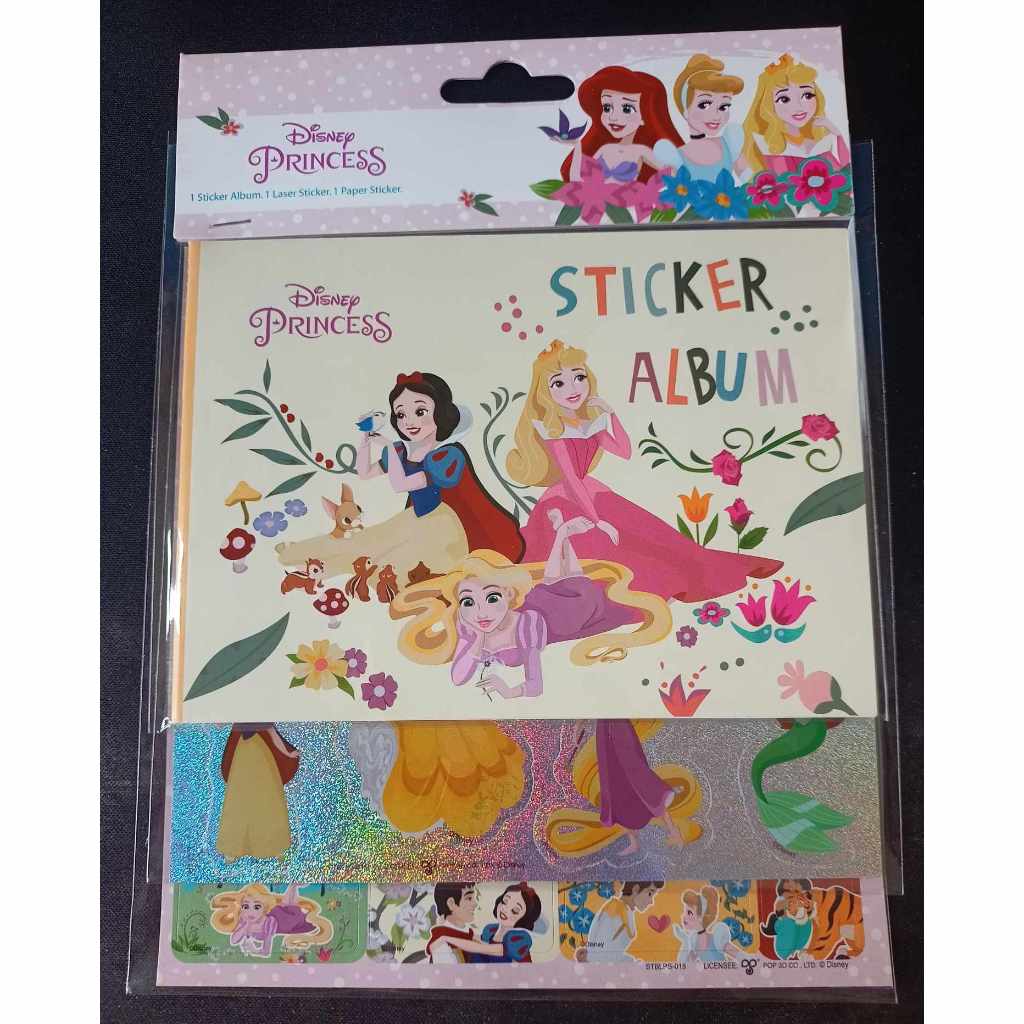สติ๊กเกอร์ ลายการ์ตูน Disney Princess 1 เซ็ต 3 แผ่น