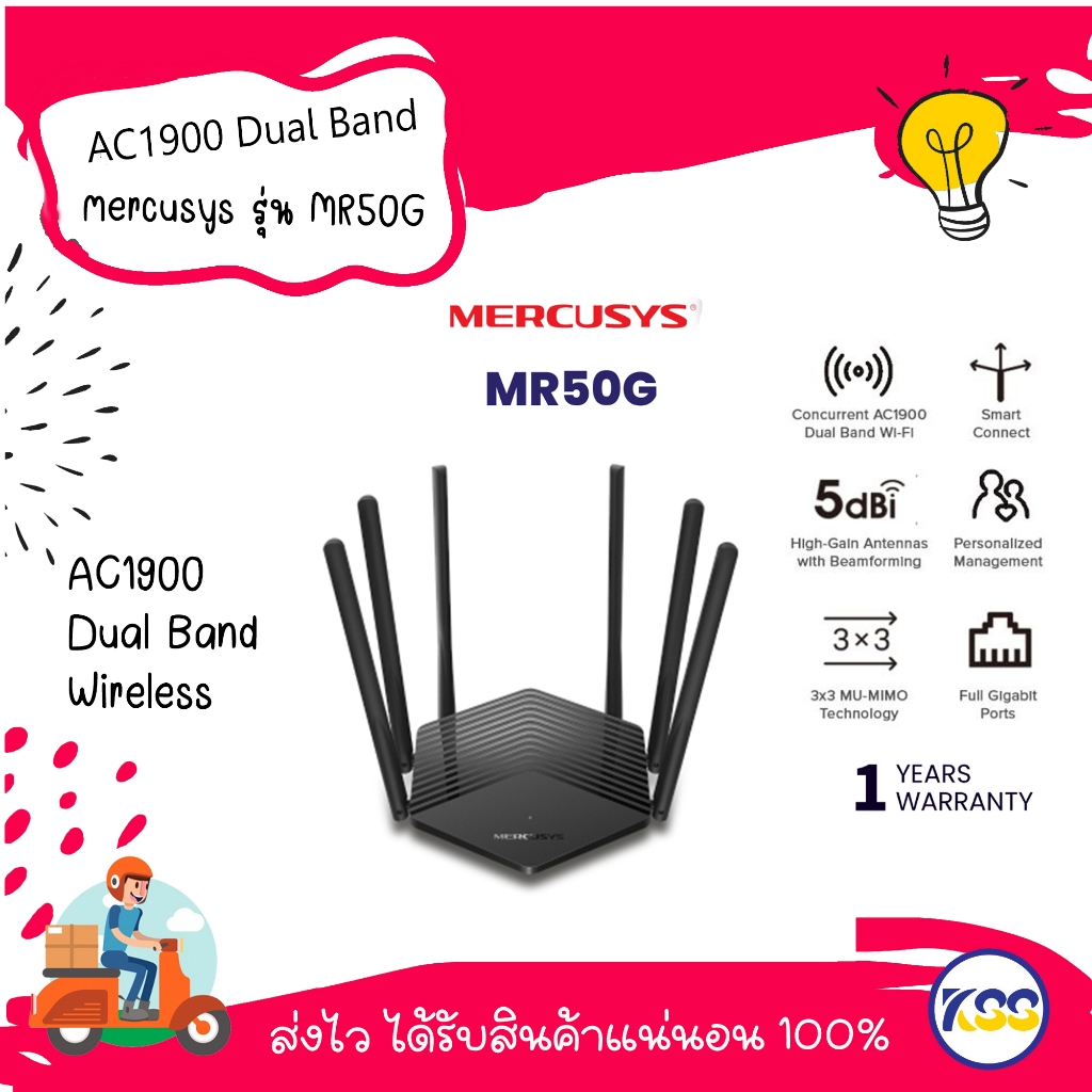 Router MERCUSYS (MSS-MR50G) Wireless AC1900 Dual Band Gigabit