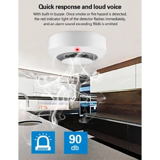 Tuya Smoke Detector Zigbee Smoke Sensor รุ่น SM-Z101 เซ็นเซอร์ตรวจจับควัน แจ้งเตือนผ่านมือถือ