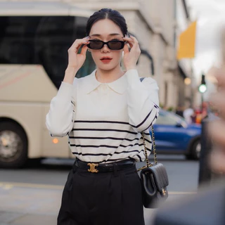 Bonny sweater ( บอนนี่ ) สเวตเตอร์ไหมพรม คอปก ผ้านุ่มมากๆค่ะ