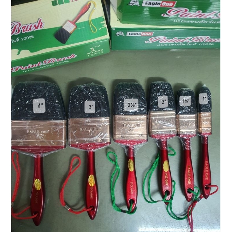 แปรงทาสี Eagle One ขนสัตว์แท้100% #668