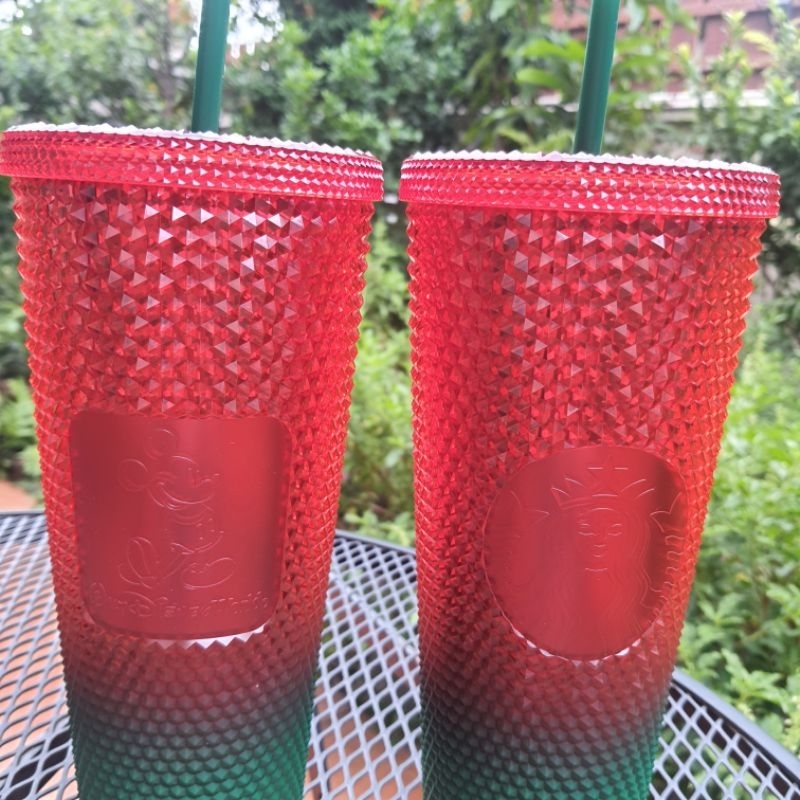 แก้ว STARBUCKS X DISNEY Christmas Holiday สีทูโทน แดง-เขียว และ Pride Month สีรุ้ง ขนาด 24 oz. จาก U