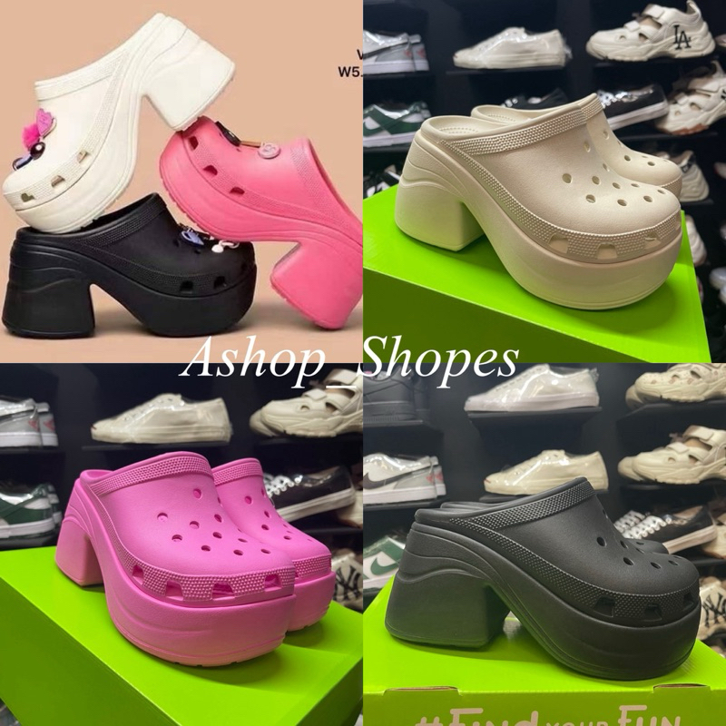 รุ่นใหม่ล่าสุด❗️ รองเท้าแตะส้นสูงCrocs Siren Clog is the ของเข้าครบสี พร้อมส่ง{w5-w9} ส่งไว้