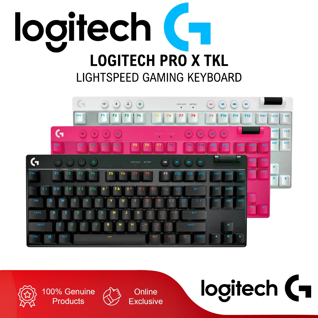 คีย์บอร์ดเกมมิ่งไร้สาย LOGITECH G PRO X TKL LIGHTSPEED Wireless Gaming Keyboard (TACTILE) LIGHTSYNC RGB