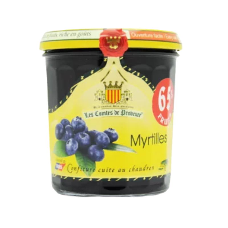 คอมเต เดอ โพรวองซ์ แยมบลูเบอร์รี่ 65% 340 กรัม - Blueberry (Myrtilles) Jam 65% Fruit 340g Comtes de Provence
