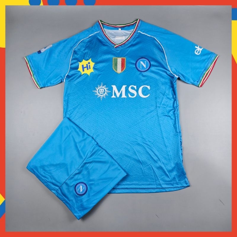 ❤️ เสื้อกีฬา นาโปลี ฤดูกาลใหม่ 2023-24 สีฟ้า (เสื้อ + กางเกง) ❤️