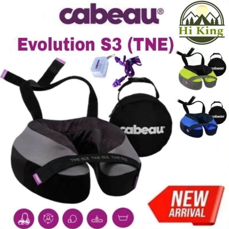ส่งด่วน!! หมอนรองคอ เมมโมรี่โฟม CABEAU รุ่น Evolution S3 (TNE) รุ่นใหม่ล่าสุด มีสายรัดคาง ฟรี กระเป๋าใส่ และที่อุดหู แท้
