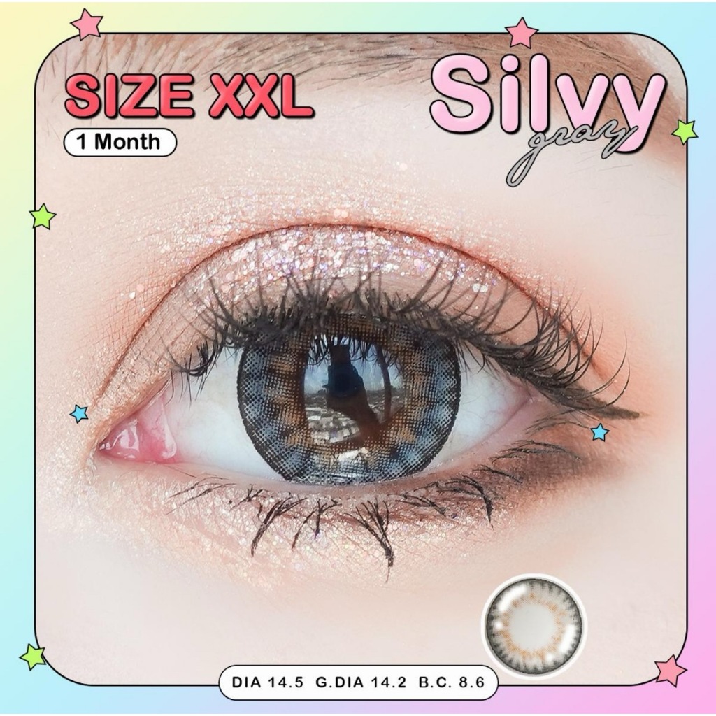 Silvy gray dia 14.5 พร้อมส่งแบบปกติ และค่าสายตาสั้น 0.00- 10.00 (สายตาที่มีในลิสกดสั่งได้เลยค่า)