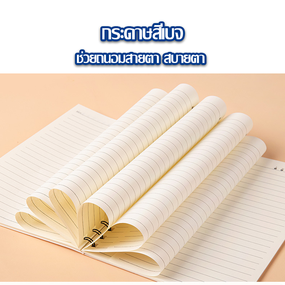 LIVITS สมุดโน๊ตสันห่วง สมุดจดบันทึก สมุดลายการ์ตูน จดไดอารี่ (สุ่มลาย)อุปกรณ์การเรียน พกพาง่าย - รูปที่ 5