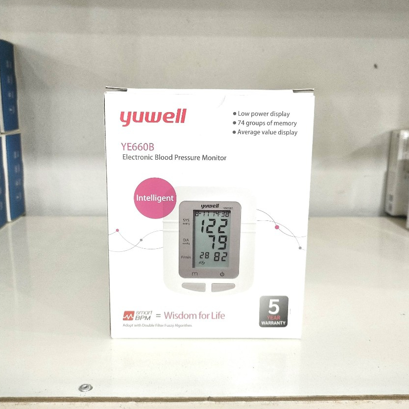 &เครื่องวัดความดัน YUWELL (YE660B) สำหรับตรวจวัดความดันโลหิตและชีพจรโดยใช้สายพันที่ต้นแขน