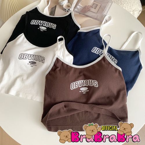 [ส่งจากไทย] 𝑩𝒓𝒂𝑩𝒓𝒂𝑩𝒓𝒂 #bra-232 สายเดี่ยวบราฟองน้ำ เสื้อครอปบรา สายเดี่ยวแฟชั่น