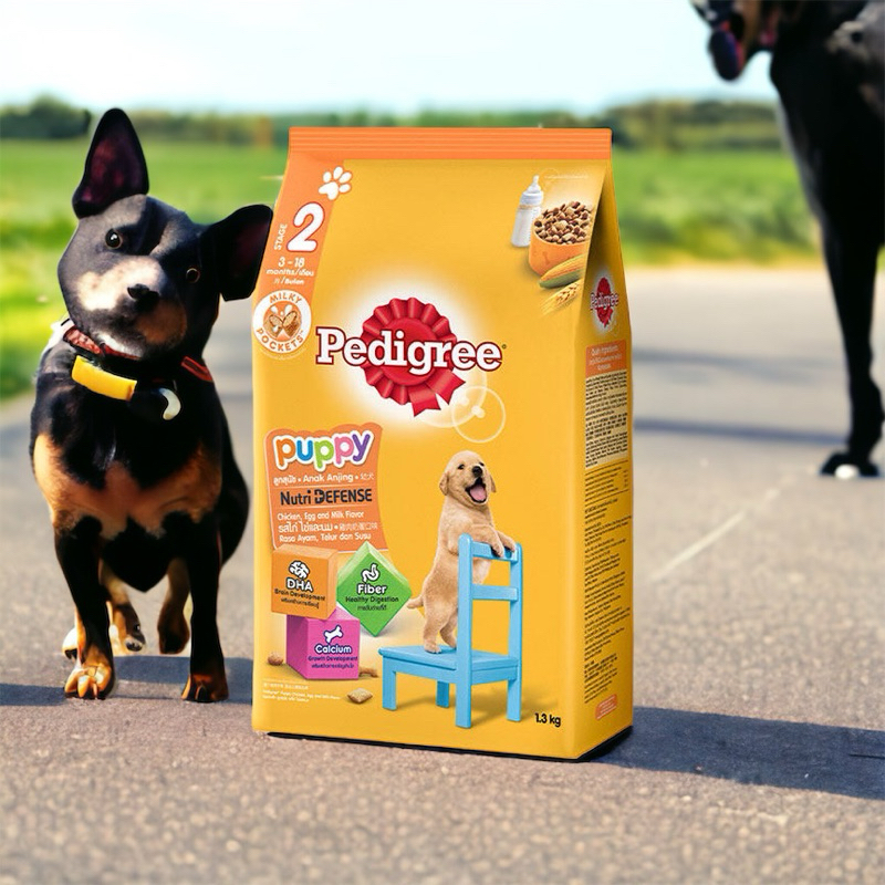 Pedigree(1.3kg) อาหารเม็ดสำหรับ สุนัข มี 3 รส