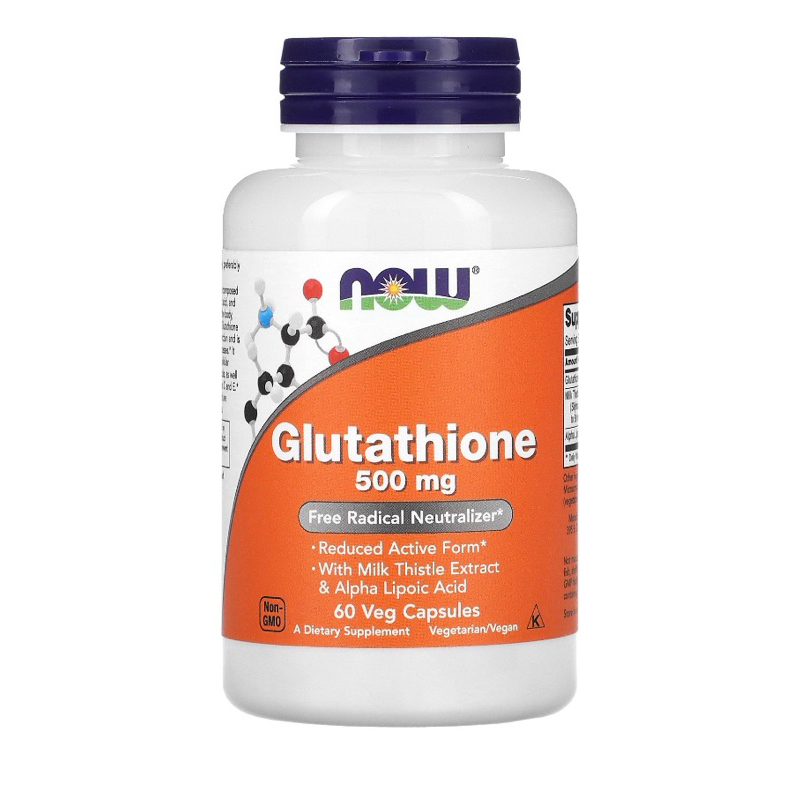 NOW Foods Glutathione 500 mg 60 Veg Capsules