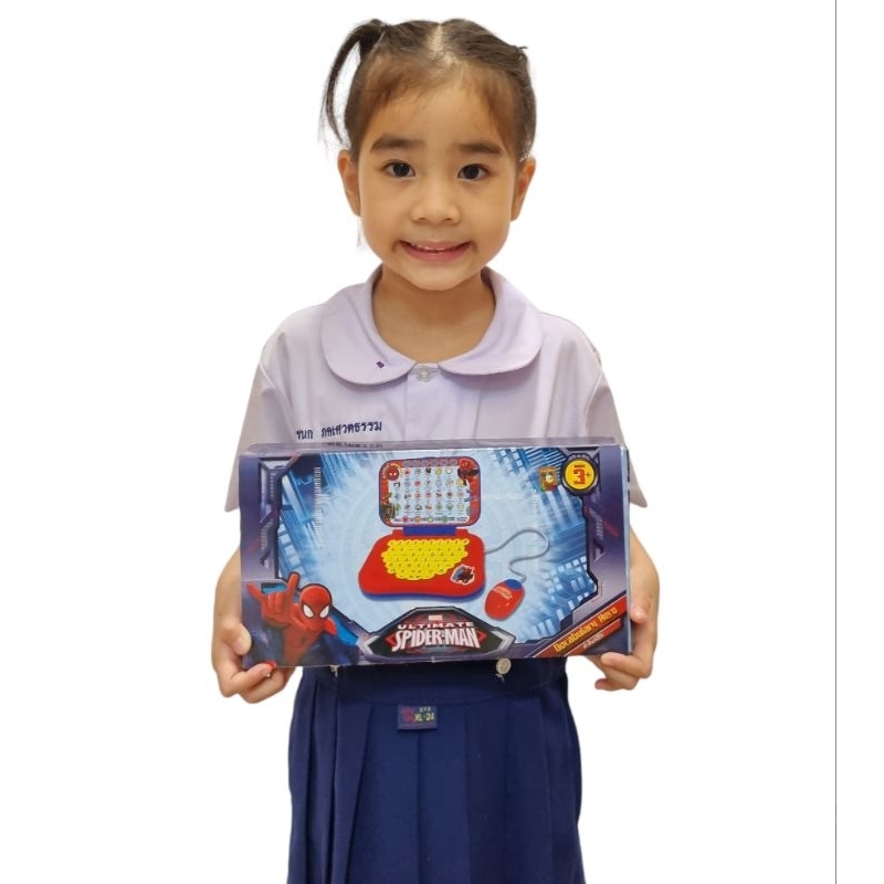 คอมพิวเตอร์จำลองspiderman ลิขสิทธิ์แท้ ของเล่นคอมพิวเตอร์2 ภาษา ไทย อังกฤษ โน๊ตบุ๊คจำลอง สไปเดอร์แมน สอนการเรียนรู้ - รูปที่ 3