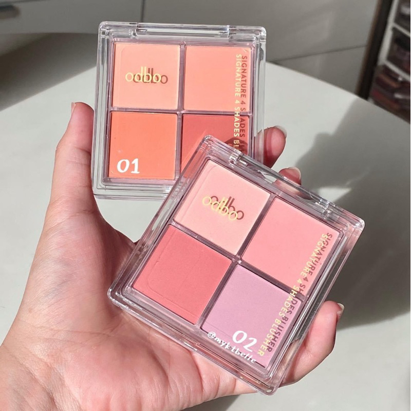 บลัชออน Odbo signature 4 shades 💜💖