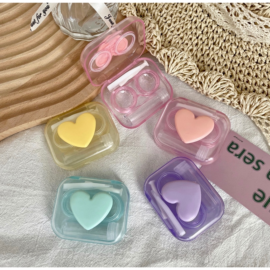 🌟ตลับคอนแทคเลนส์ 🌟 ตลับใส Clear Box Size M  ไม่มีฝาเกลียว เปิดปิดได้เลย