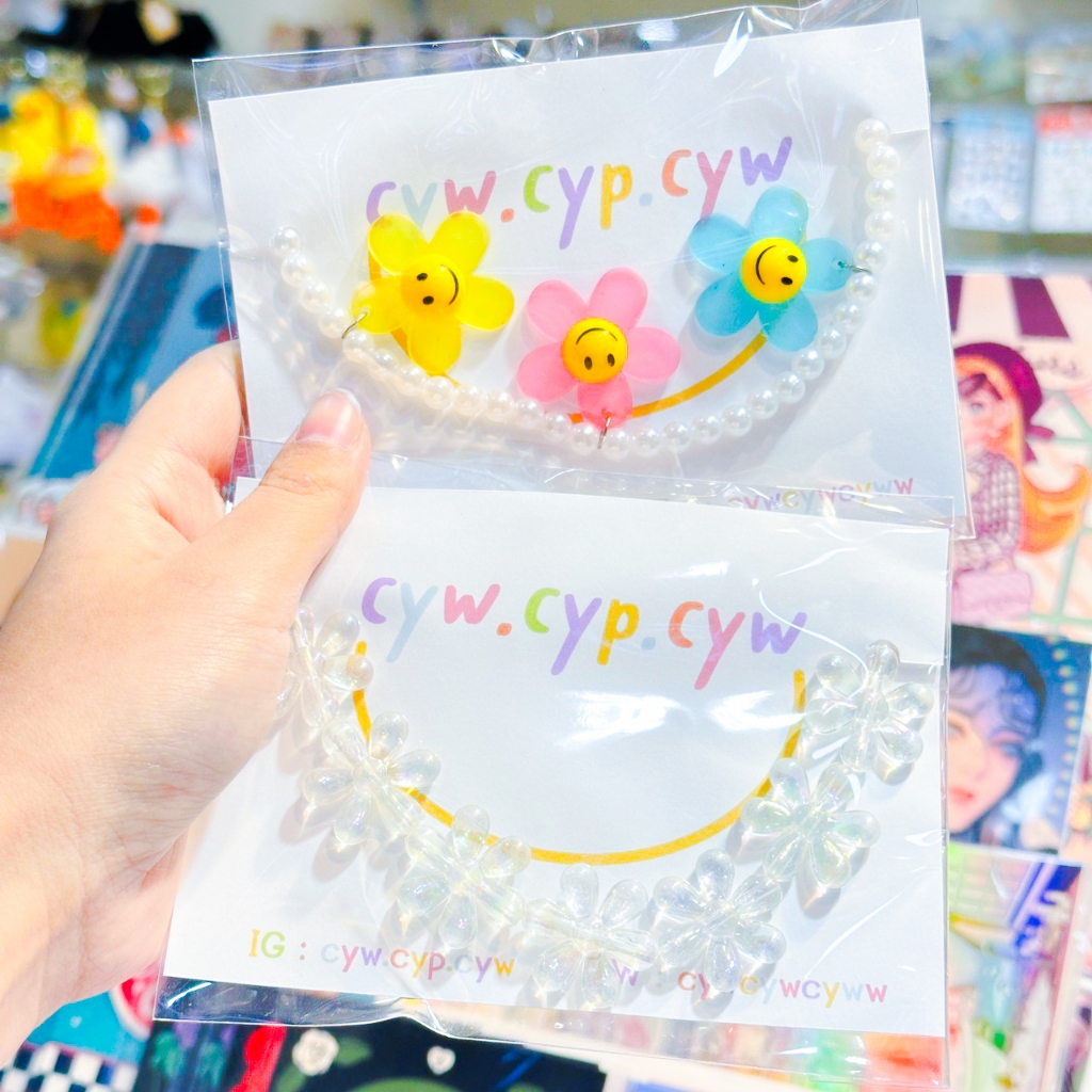 ***Inbox สอบถามลายสินค้าก่อนกดสั่งซื้อ*** Bead necklace สร้อยคอลูกปัดพร้อมจี้แบบตะโกน [Cyw.cyp.cyw]