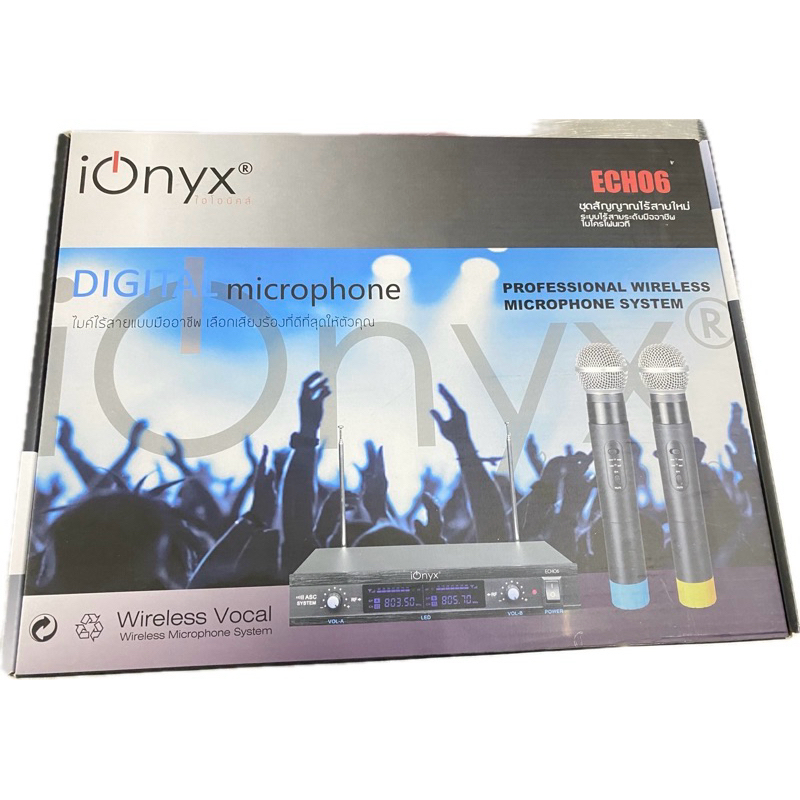 ionyx ECH-06 wireless microphone dual channal professional ไมค์ลอยคู่