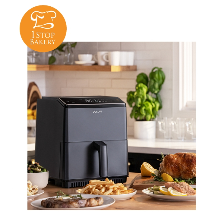 Cosori USA Dual Blaze® Smart Air Fryer, 6.8-Quart, Dark Grey / หม้อทอดอบลมร้อนไร้น้ำมัน