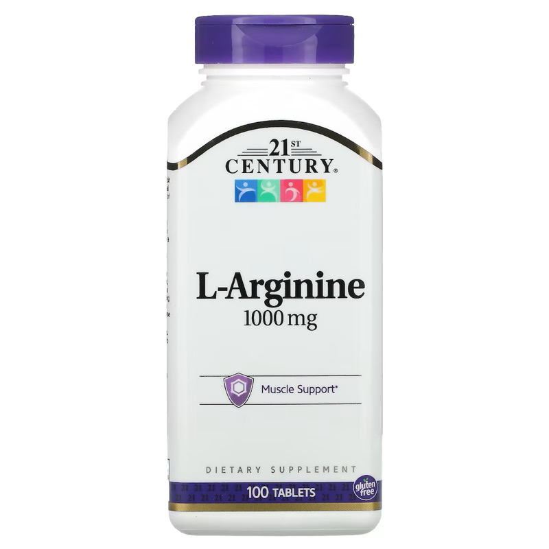 แอล-อาร์จินีน 21st Century L-Arginine 1000 mg, 100 Tablets