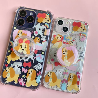 Lady and the Tramp 🎀 เคสลายใหม่ โบว์ชมพู 🎀 (เฉพาะเคสไม่รวม Griptox)