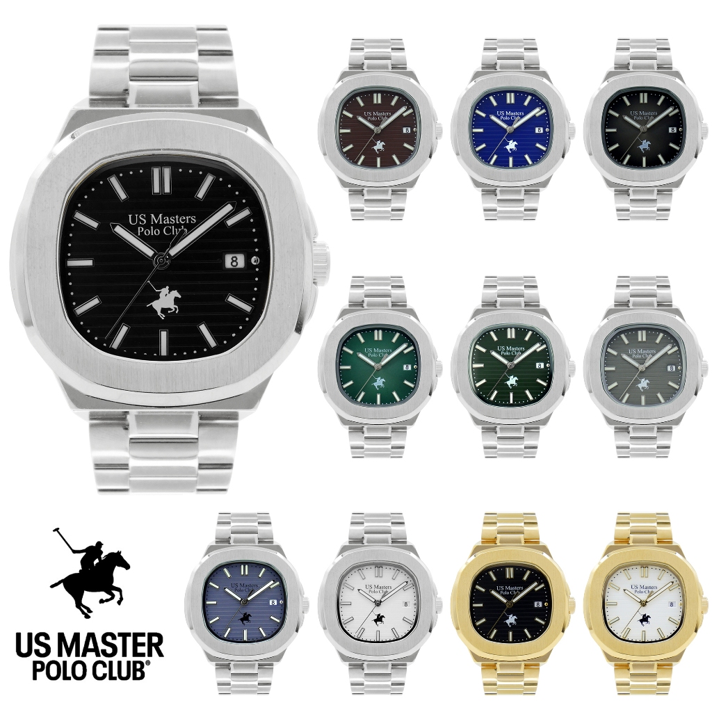 US Master Polo Club นาฬิกาข้อมือผู้ชาย สายสแตนเลส รุ่น USM-230602 [ทรงปาเต๊ะ ฟิลลิป]