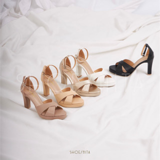 ✨ พร้อมส่ง✨ รองเท้าส้นสูง รัดข้อเท้า หนังนิ่ม ทรงสวย เรียบหร…