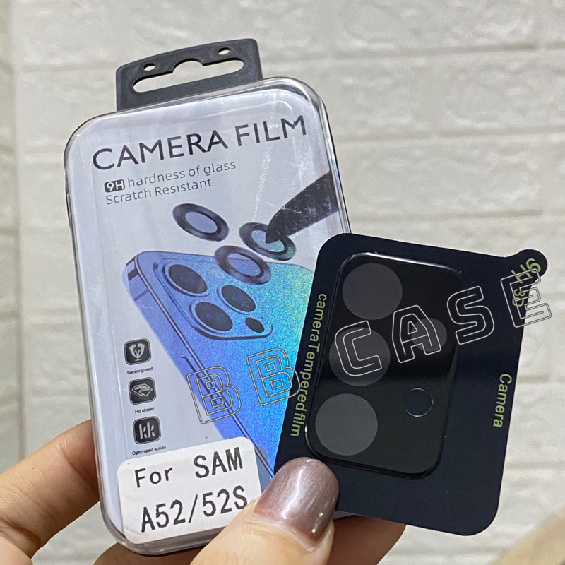 ฟิล์มกระจกเลนส์กล้องหลัง Lens(ใส-ดำ)3Dรุ่น Samsung A52(4G)/A52(5G)/A52S(ตรงรุ่น) ฟิล์มกระจกติดเลนส์ สินค้าพร้อมส่งในไทย
