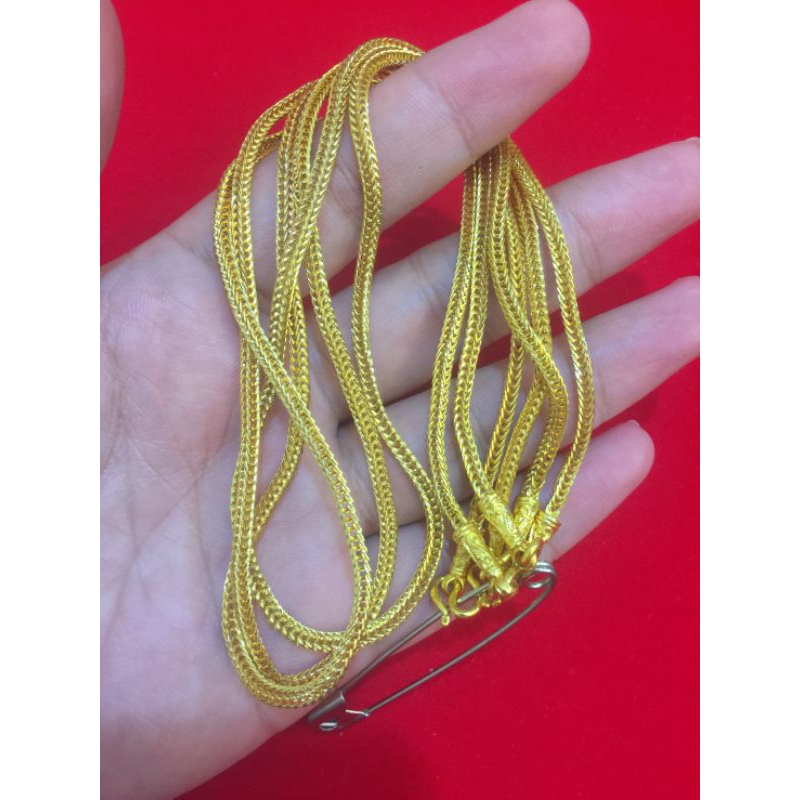 สร้อยคอ ลายเบนซ์ ไม่ลอกไม่ดำ น้ำหนัก 1 บ. ยาว18นิ้ว เหมือนจริงที่สุด ทองโคลนนิ่ง ใส่อาบน้ำได้
