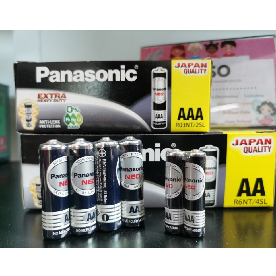 ยกกล่อง -ถ่านไฟฉาย Pana AA / AAA neo พานาโซนิค (Panasonic) ขนาด AA/AAA- 1.5 โวลต์ -แท้ประกันศูนย์