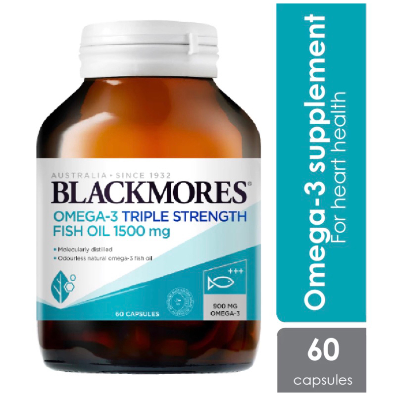 Blackmores Omega-3 Fish Oil Triple Strength 1500mg 60 capsules