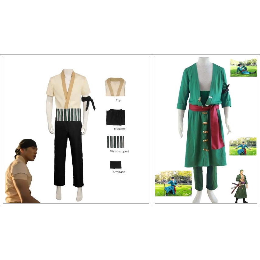 [ผู้ใหญ่ และ เด็ก] ชุดโซโร โรโรโนอา โซโร วันพีซ Roronoa Zoro Onepeice Costumes 7C138 7C138.1 7C138.2